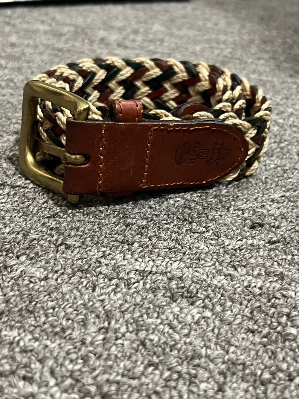 Fossil Genuine Leather Braided Belt 33